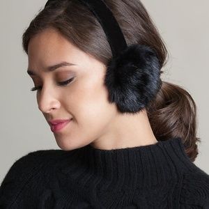 100% Real Mink Earmuffs with Velvet Band